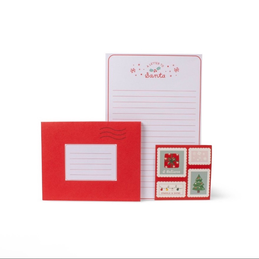3 for $15 SALE New! Letter to Santa Kit, supplies for 4 letters, Target Bullseye